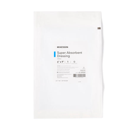 McKesson Super Absorbent Dressing, 6 x 9 Inch - Wound Care>Advanced Wound Care>Super Absorbent Dressings - McKesson Brand
