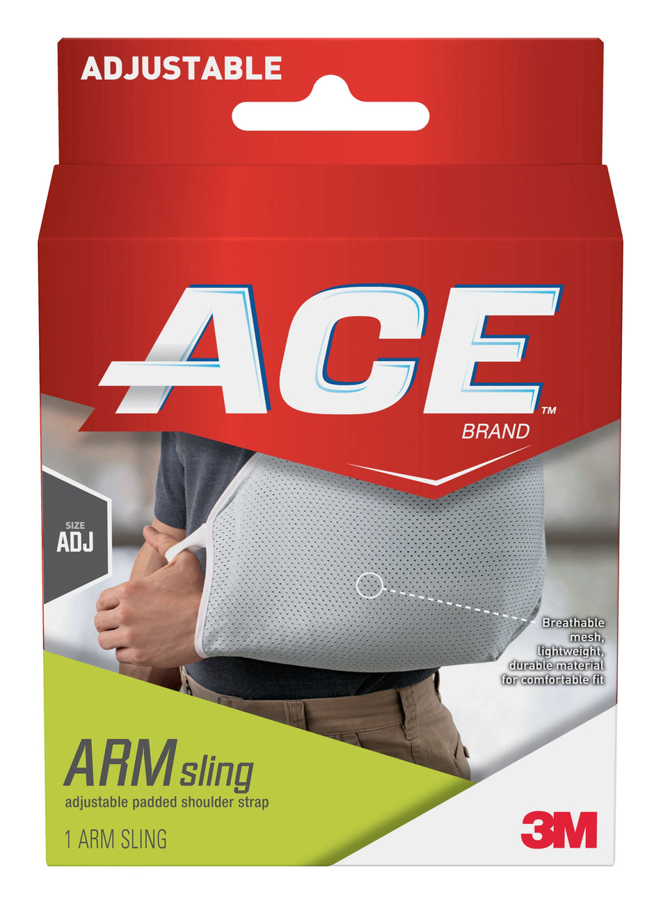 3M Ace Arm Sling, Adjustable, Breathable Mesh-Arm Sling with Padded Strap 3M Ace Buckle Closure / Adjustable Strap One Size Fits Most