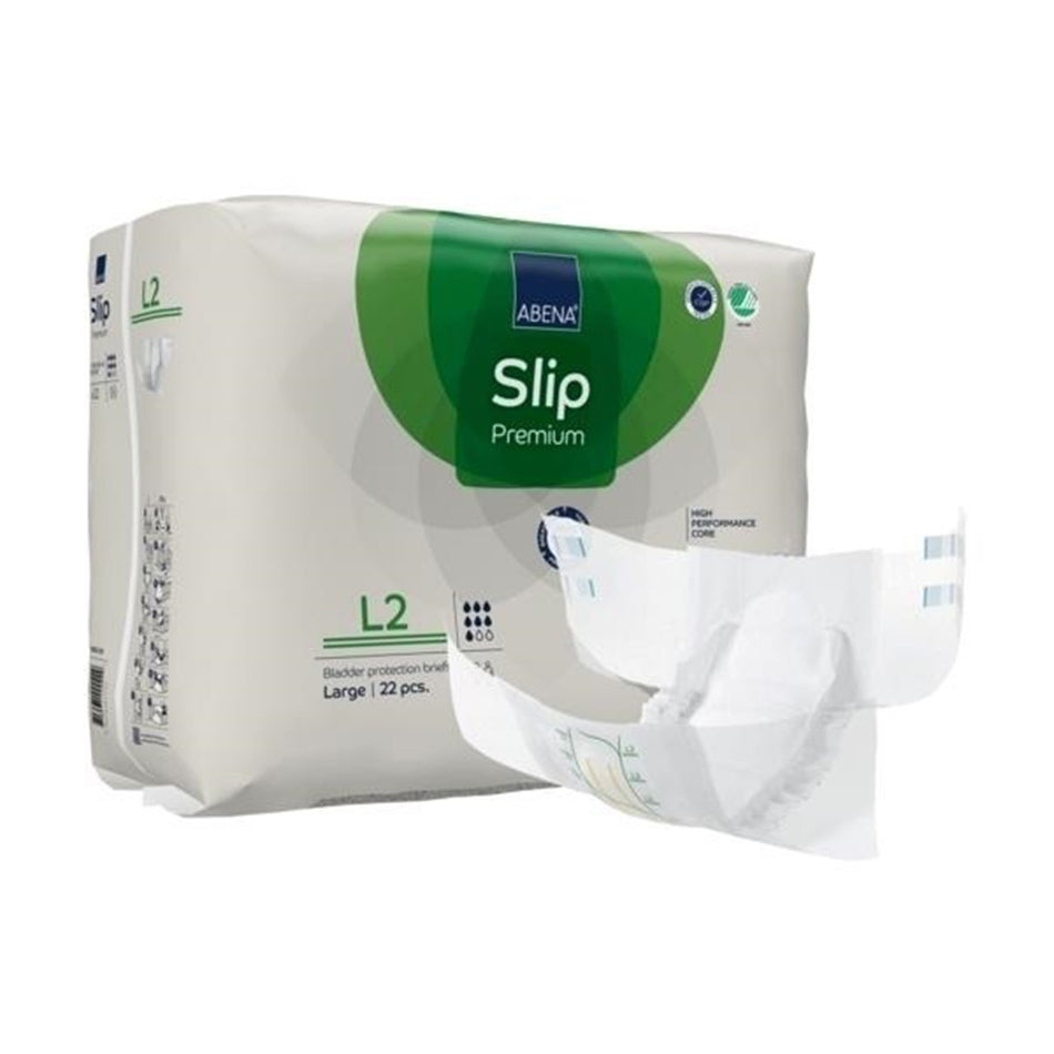 Abena Slip Premium L2 Incontinence Brief, Large-Unisex Adult Incontinence Brief Abena Slip Premium L2 Large Disposable Heavy Absorbency