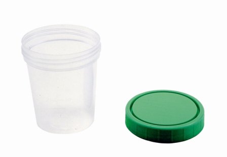 Specimen Container AMSure® 120 mL (4 oz.) Screw Cap Patient Information Poly Bagged Sterile / Sterile Inside Only
