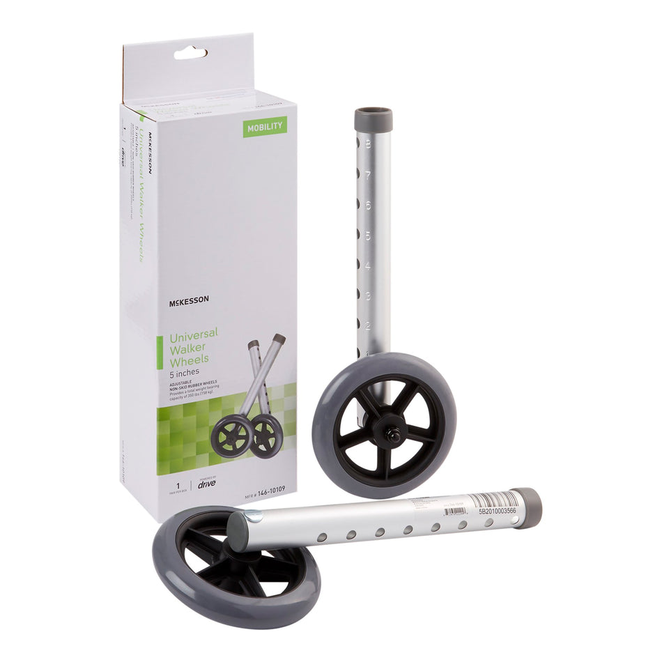 McKesson Walker Wheels, 5-inch Diameter-McKesson Walker Wheel For 1-inch Frame Diameter Walkers