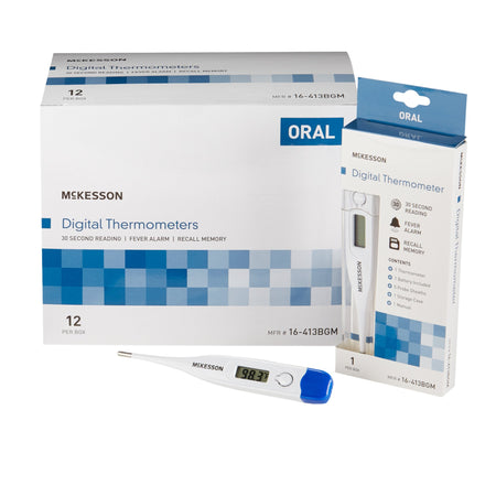 McKesson Digital Thermometer-Digital Stick Thermometer McKesson Oral Probe Handheld