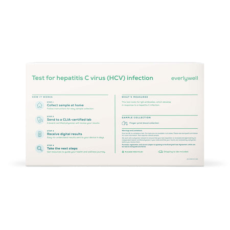 Everlywell Hepatitis C Test-Blood Collection and Transport Kit Everlywell Biohazard Bag Sterile