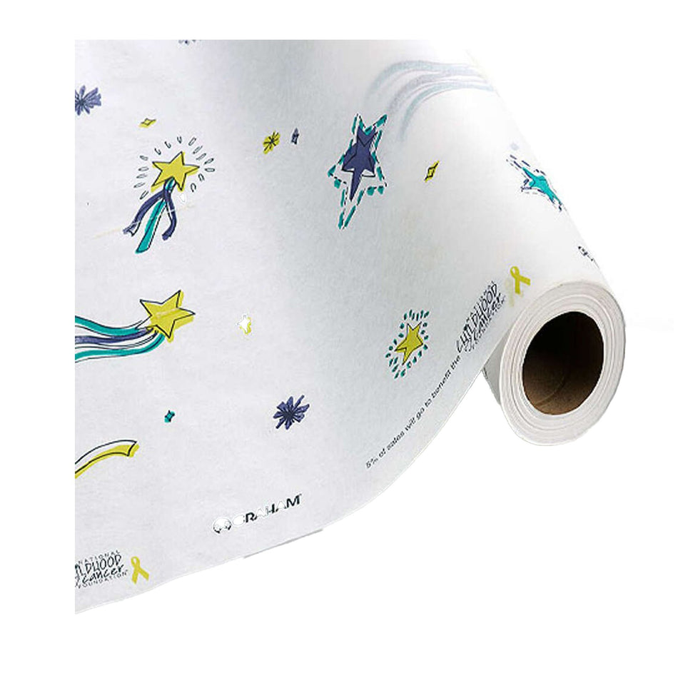 Stars of Hope Crepe Table Paper, 21 Inch x 125 Foot, White-Table Paper Stars of Hope 21 Inch Width 125 Foot Length Print (Stars) Crepe