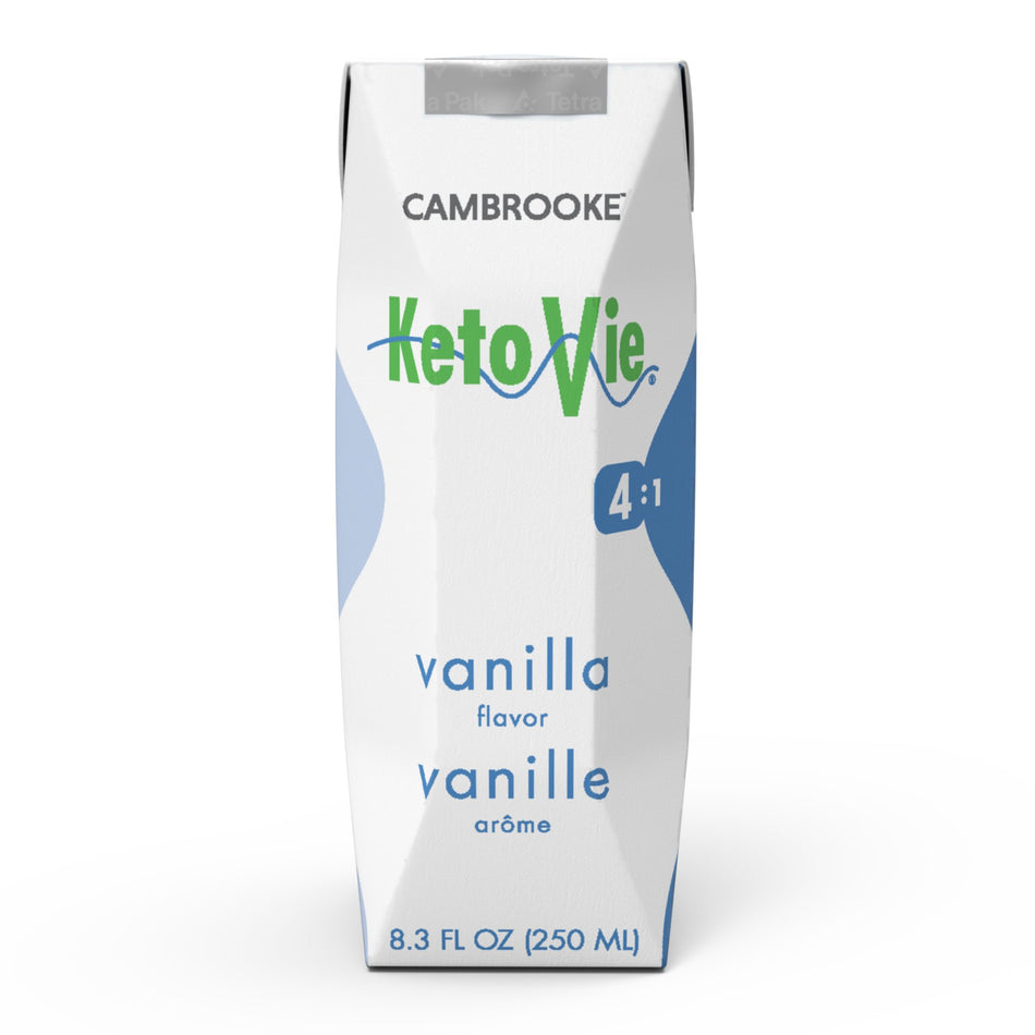 KetoVie 4:1 Vanilla Liquid for the Dietary Management of Intractable Epilepsy, 8.5-ounce carton-Oral Supplement KetoVie 4:1 Vanilla Flavor Liquid 8.3 oz. Carton
