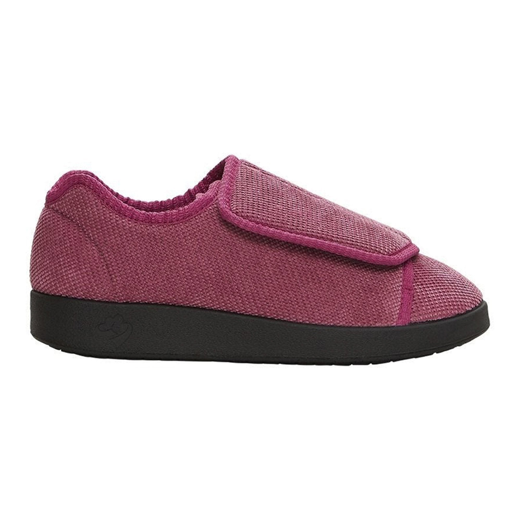 Silverts® Women's Double Extra Wide Easy Closure Slippers, Dusty Rose, Size 11
