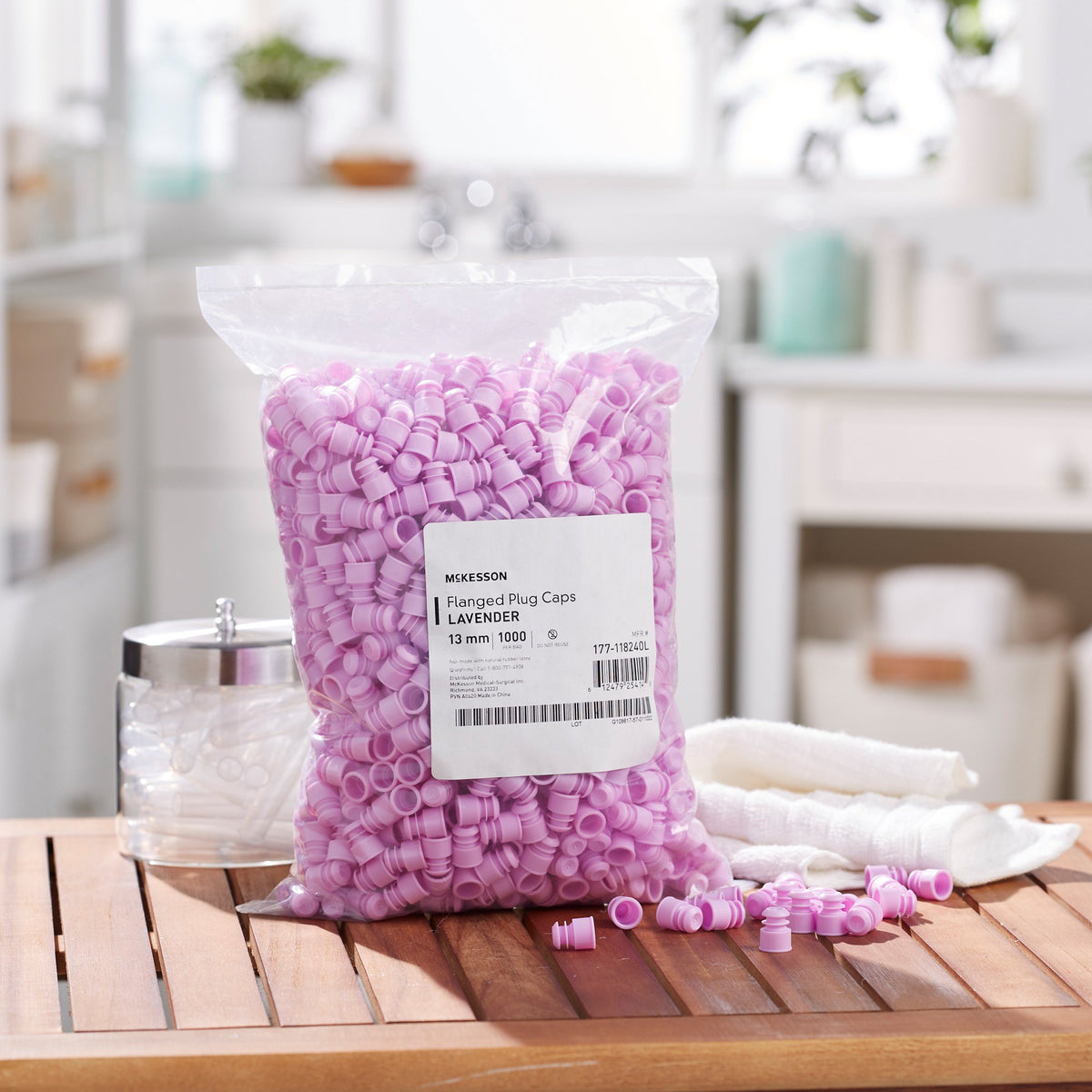 McKesson Lavender Tube Closure for use with 13 mm Blood Drawing Tubes, Glass Test Tubes, Plastic Culture Tubes