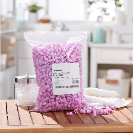 McKesson Lavender Tube Closure for use with 13 mm Blood Drawing Tubes, Glass Test Tubes, Plastic Culture Tubes