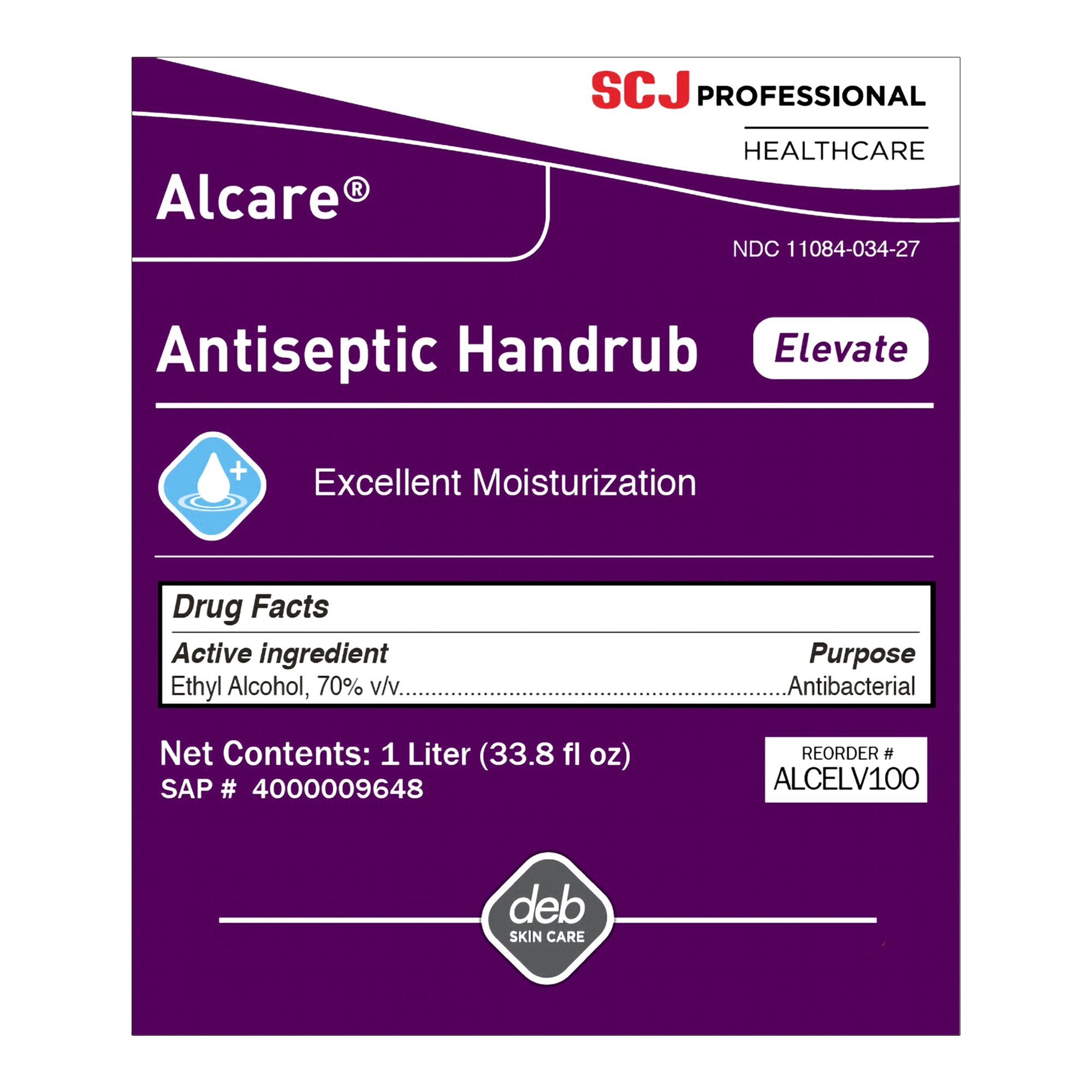 Hand Sanitizer Alcare® Elevate 1 Liter Ethyl Alcohol Liquid Bottle