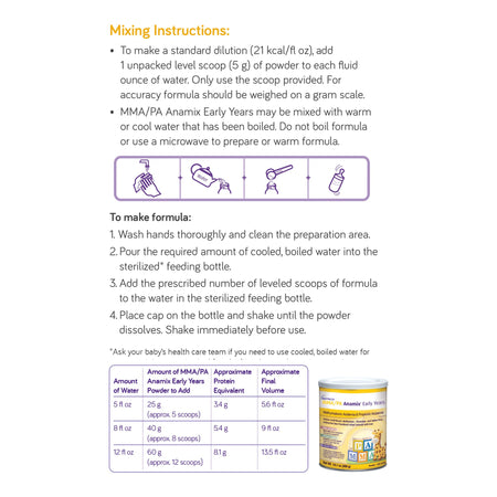 MMA/PA Anamix® Early Years Powder Infant Formula, 400 Gram Can