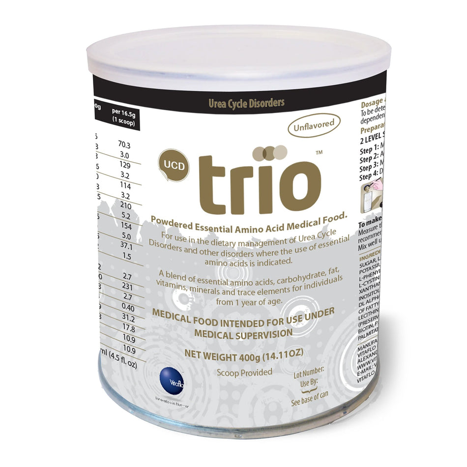 Pediatric Oral Supplement UCD trio Unflavored 400 Gram Can Powder Amino Acid Urea Cycle Disorder