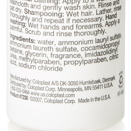 Coloplast Gentle Rain Shampoo and Body Wash, Scented, 2 oz, Flip Top Bottle-Shampoo and Body Wash Gentle Rain 2 oz. Flip Top Bottle Scented