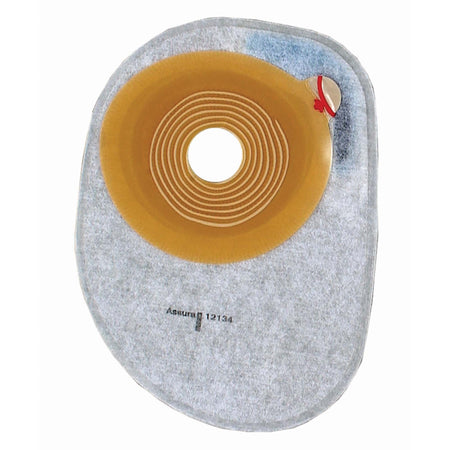 Ostomy Pouch Assura® Standard Wear One-Piece System 7 Inch Length, Midi Flat, Pre-Cut Opaque 1 Inch Stoma Closed End - Ost...
