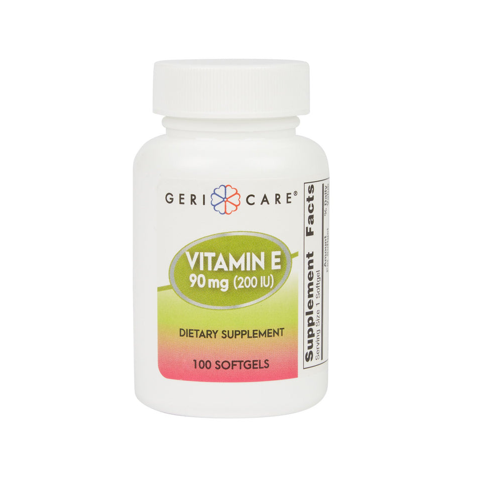 Geri-Care Vitamin E Supplement-Vitamin Supplement Geri-Care Vitamin E 200 IU Strength Softgel 100 per Bottle