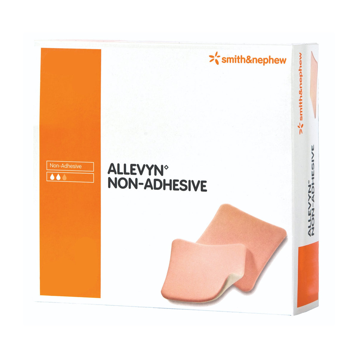 Allevyn Non-Adhesive without Border Foam Dressing, 6 x 6 Inch-Foam Dressing Allevyn 6 X 6 Inch Without Border Film Backing Nonadhesive Square Sterile