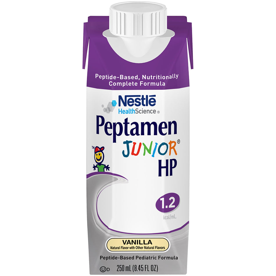Peptamen Junior� HP Peptide-Based Pediatric Formula, Vanilla, 8.45-ounce carton-Pediatric Oral Supplement Peptamen Junior� HP Vanilla Flavor 8.45 oz. Carton Liquid Protein Impaired GI Function