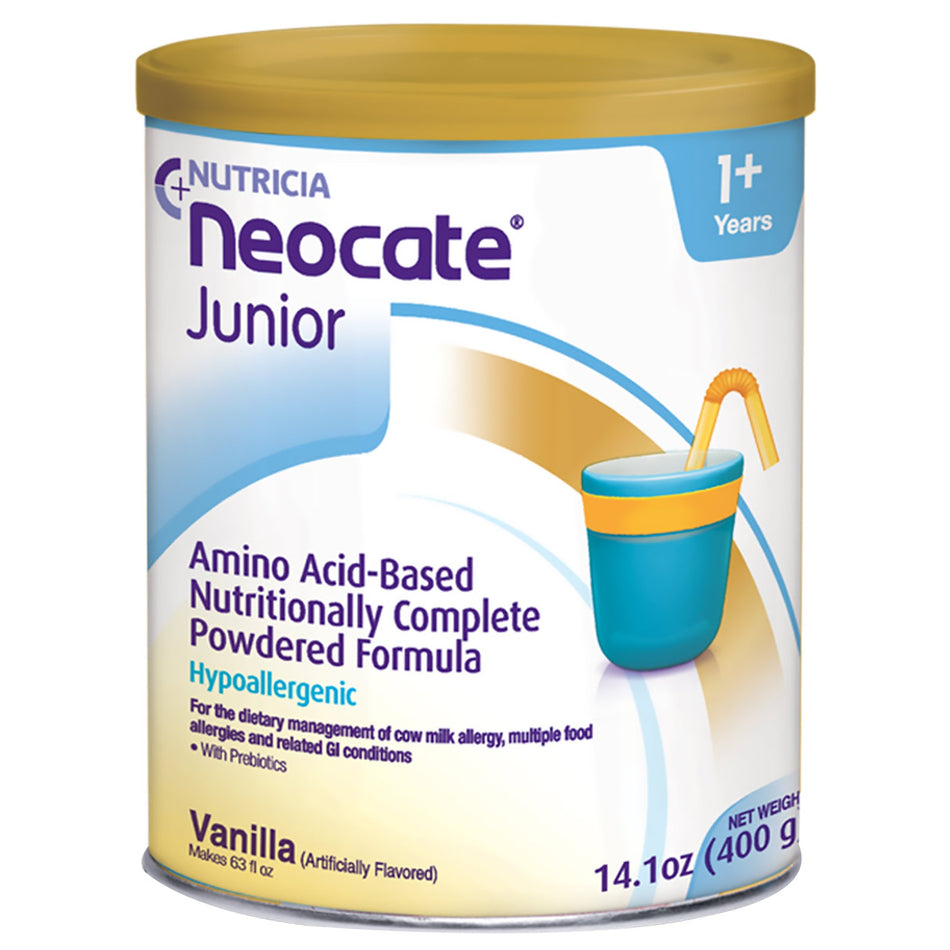 Neocate� Junior Amino Acid�Based Nutritionally Complete Powdered Formula, Vanilla, 14.1-ounce can-Pediatric Oral Supplement Neocate� Junior with Prebiotics Vanilla Flavor 14.1 oz. Can Powder Amino Acid Food Allergies