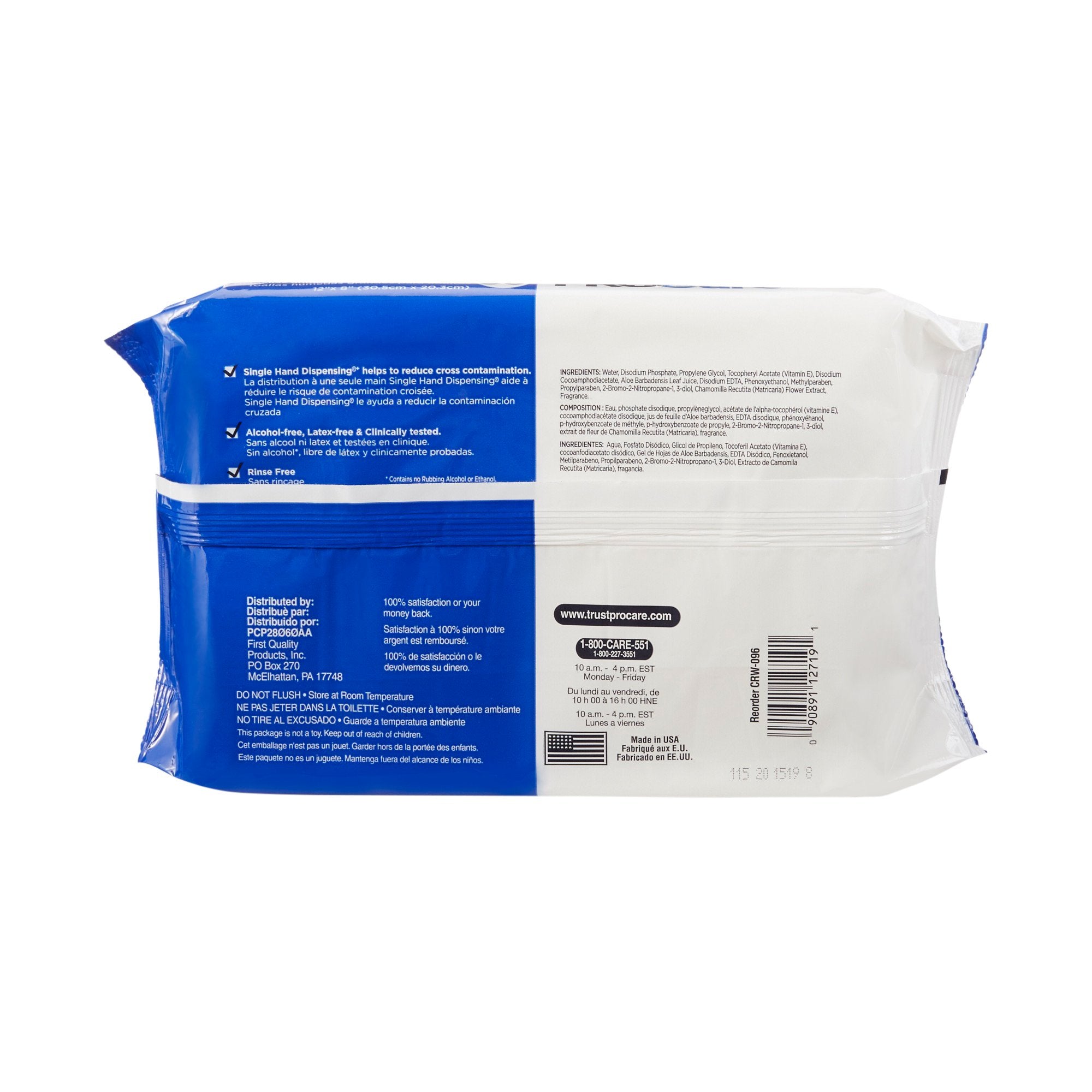 ProCare Personal Wipes, Soft Pack, Aloe and Vitamin E, Scented - Personal Hygiene>Skin Care>Personal Wipes - First Quality...