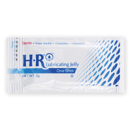 HR One Shot Lubricating Jelly-Lubricating Jelly HR One Shot 3 Gram Individual Packet Sterile