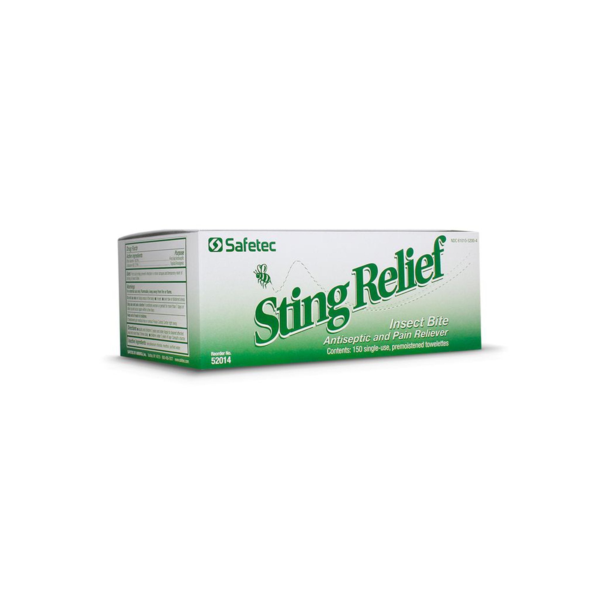 Safetec Ethyl Alcohol / Lidocaine Sting and Bite Relief-Sting and Bite Relief Safetec Towelette Individual Packet