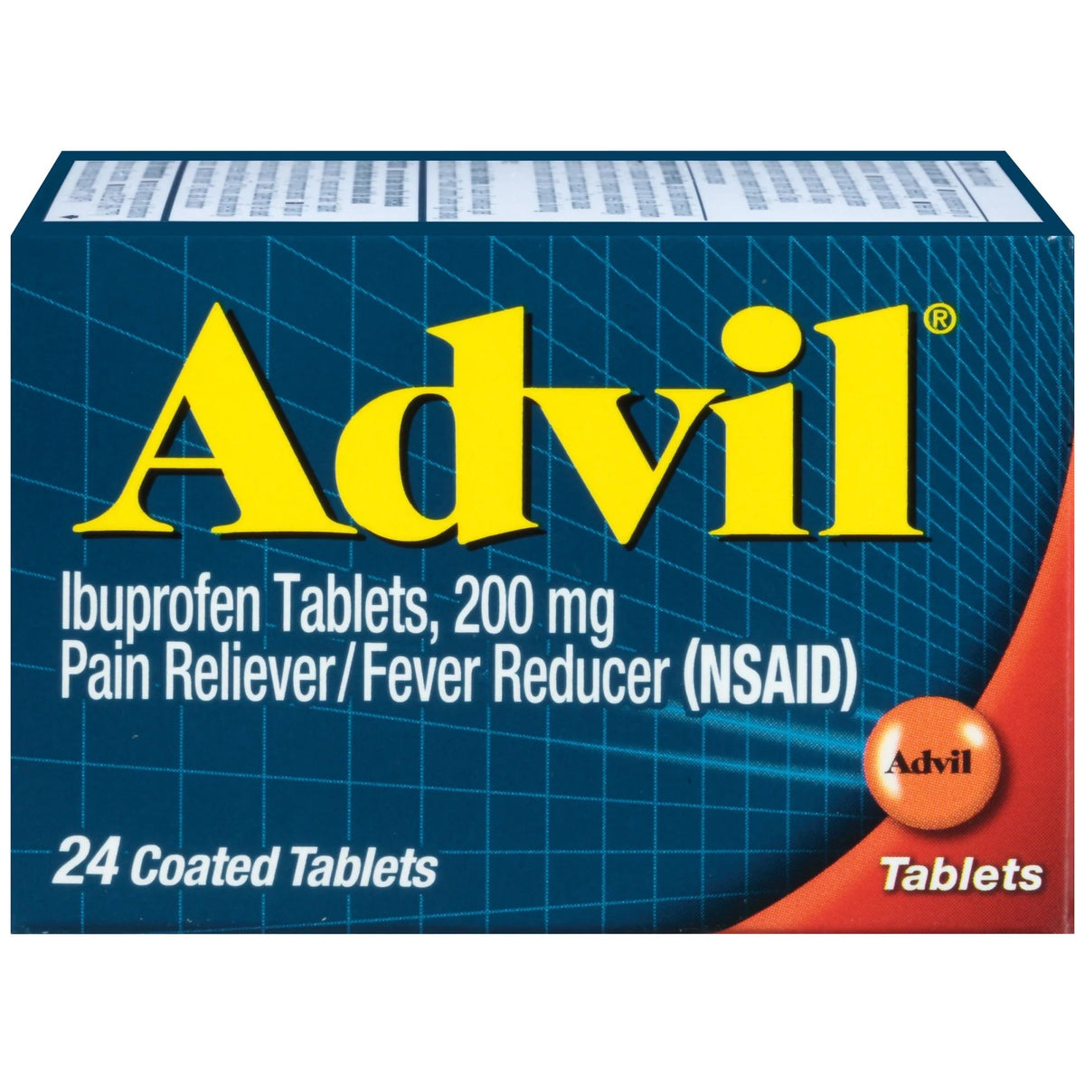 Advil Ibuprofen Pain Relief-Pain Relief Advil 200 mg Strength Ibuprofen Tablet 24 per Box