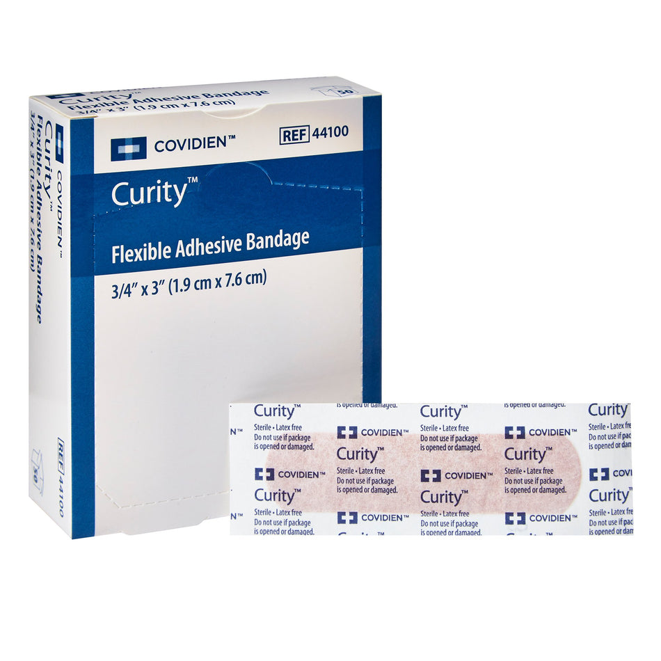 Curity� Tan Adhesive Strip, � x 3 Inch-Adhesive Strip Curity� 3/4 X 3 Inch Fabric Rectangle Tan Sterile