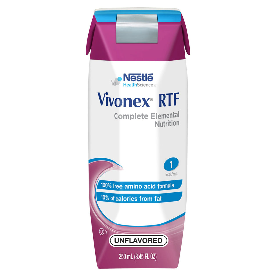 Vivonex� RTF Tube Feeding Formula, 8.45 oz. Carton-Tube Feeding Formula Vivonex� RTF Unflavored Liquid 250 mL Carton