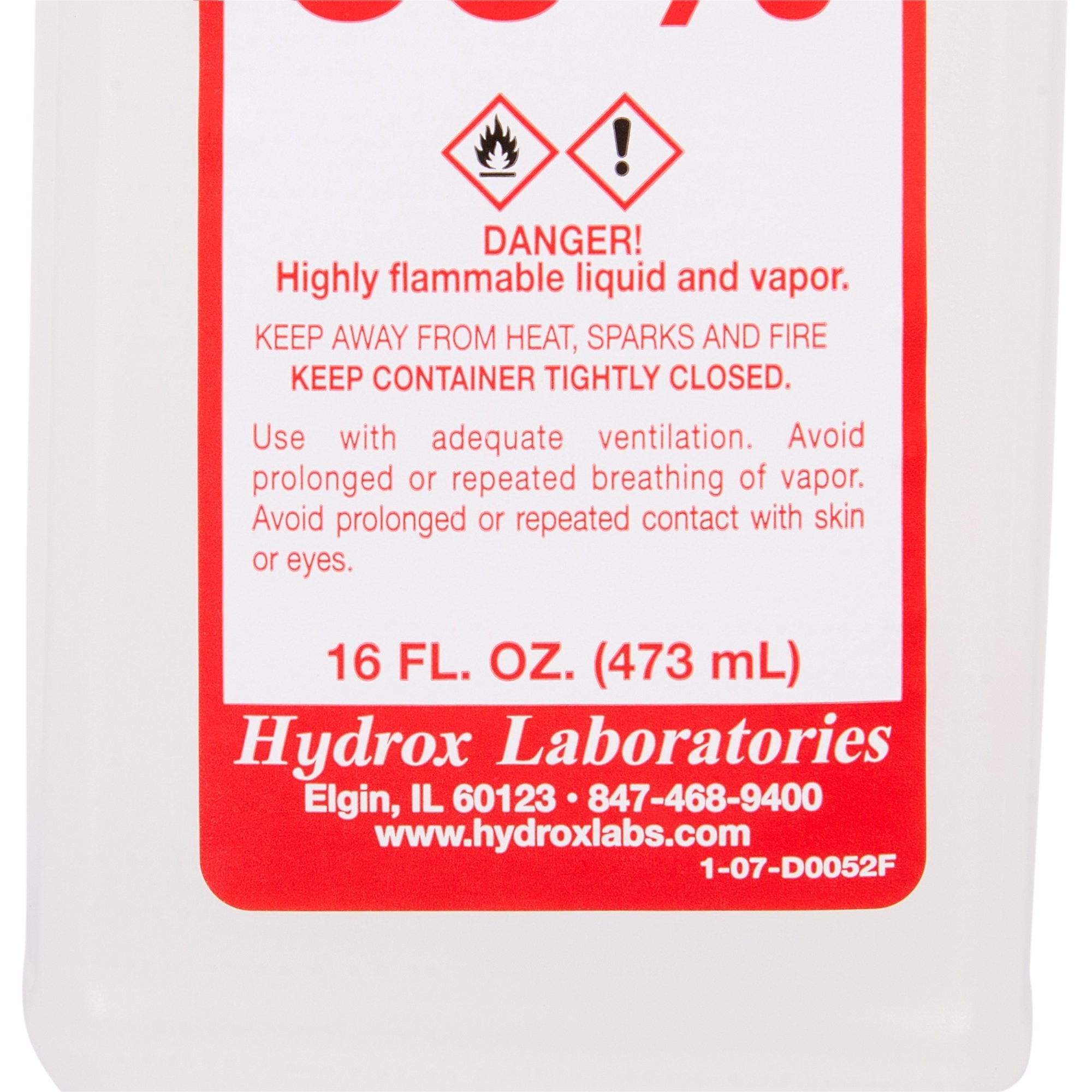 Hydrox Isopropyl Alcohol Antiseptic, 16 oz. Bottle-Antiseptic McKesson Brand Topical Liquid 16 oz. Bottle