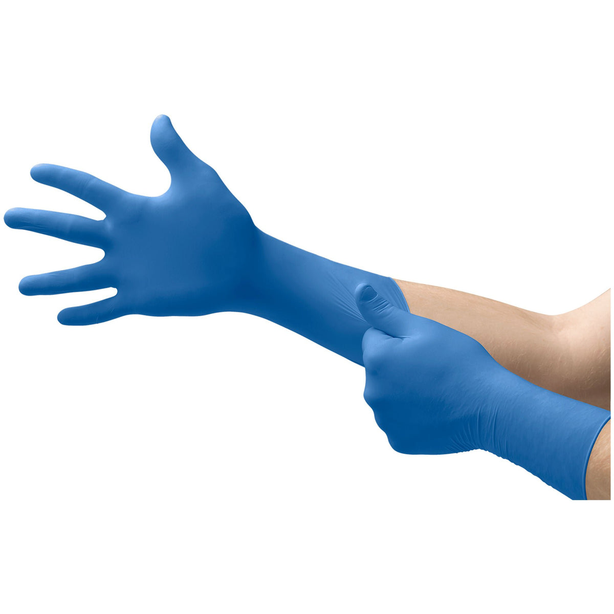 SafeGrip® Latex Extended Cuff Length Exam Glove, Small, Blue - Gloves>Exam Gloves - Microflex Medical