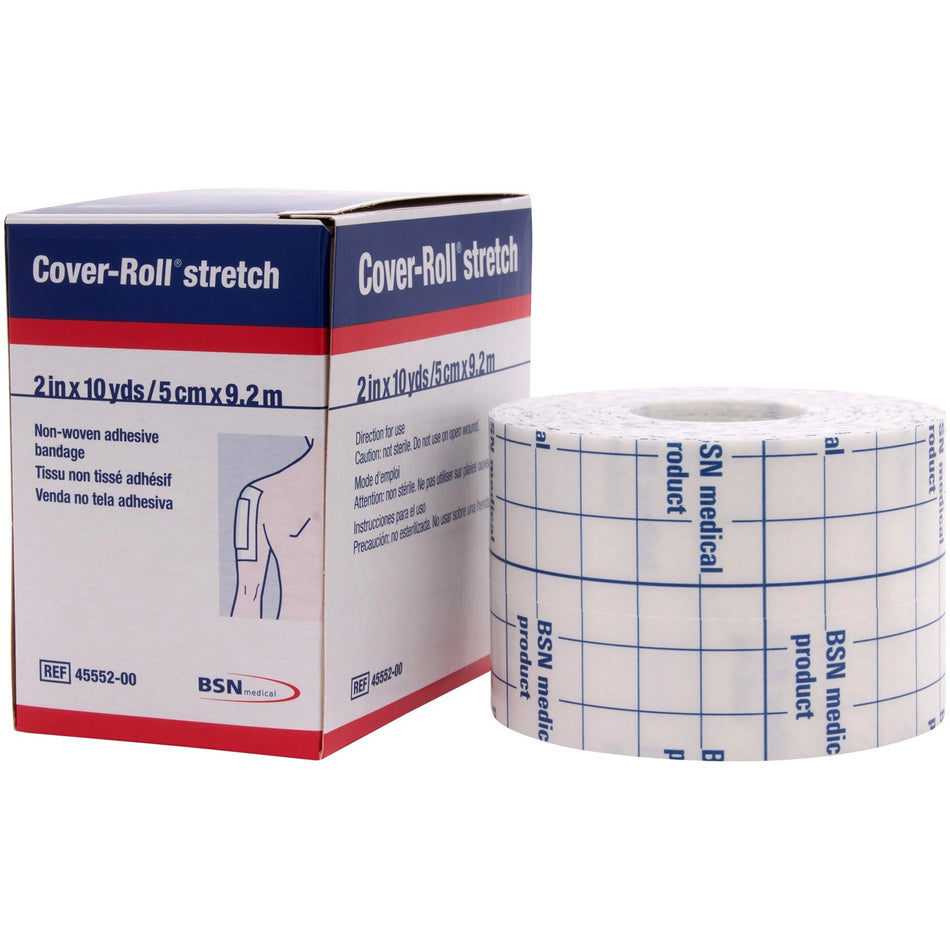 Cover-Roll� Stretch Nonwoven Polyester Dressing Retention Tape, 2 Inch x 10 Yard, White-Dressing Retention Tape with Liner Cover-Roll� Stretch White 2 Inch X 10 Yard Nonwoven Polyester NonSterile
