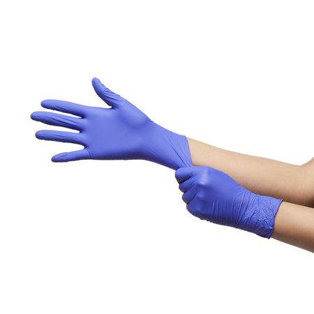 McKesson Confiderm 3.0 Nitrile Exam Glove, Extra Large, Blue-Exam Glove McKesson Confiderm 3.0 X-Large NonSterile Nitrile Standard Cuff Length Textured Fingertips Blue Not Rated
