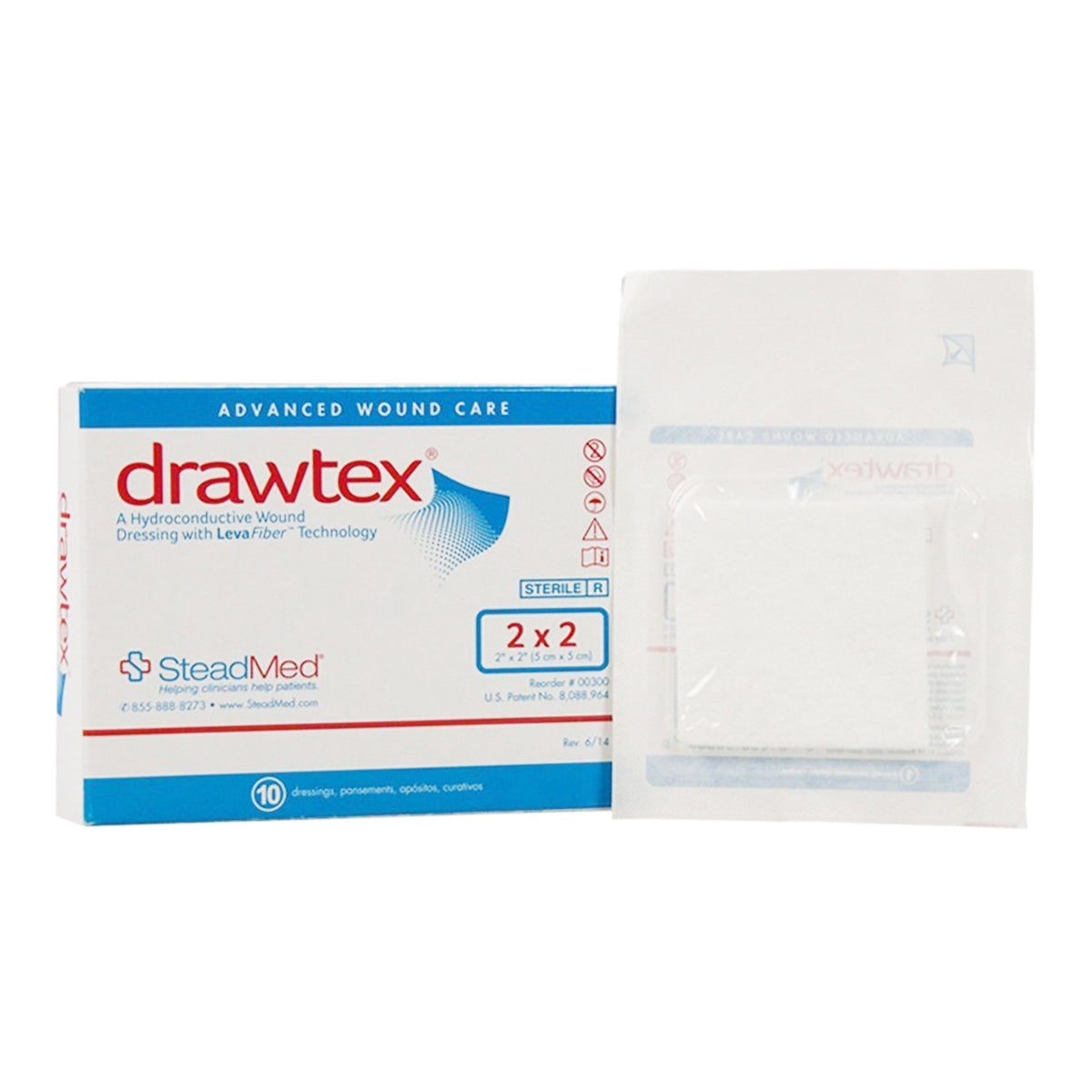 Drawtex® Nonadherent Dressing, 2 x 2 inch - Wound Care>Advanced Wound Care>Super Absorbent Dressings - Urgo Medical North...