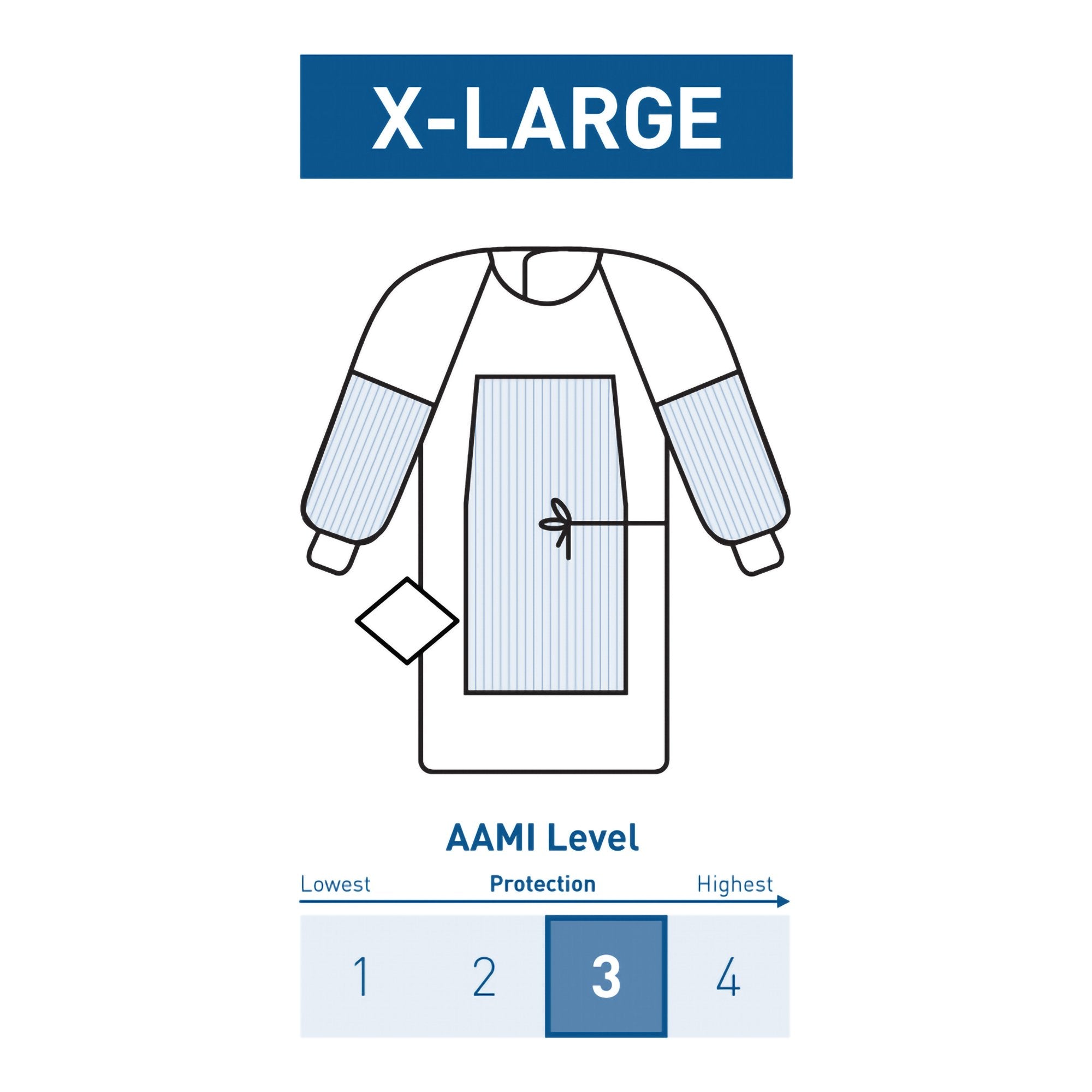 McKesson Fabric Reinforced Surgical Gown with Towel - Apparel>Gowns>Surgical Gowns - McKesson Brand