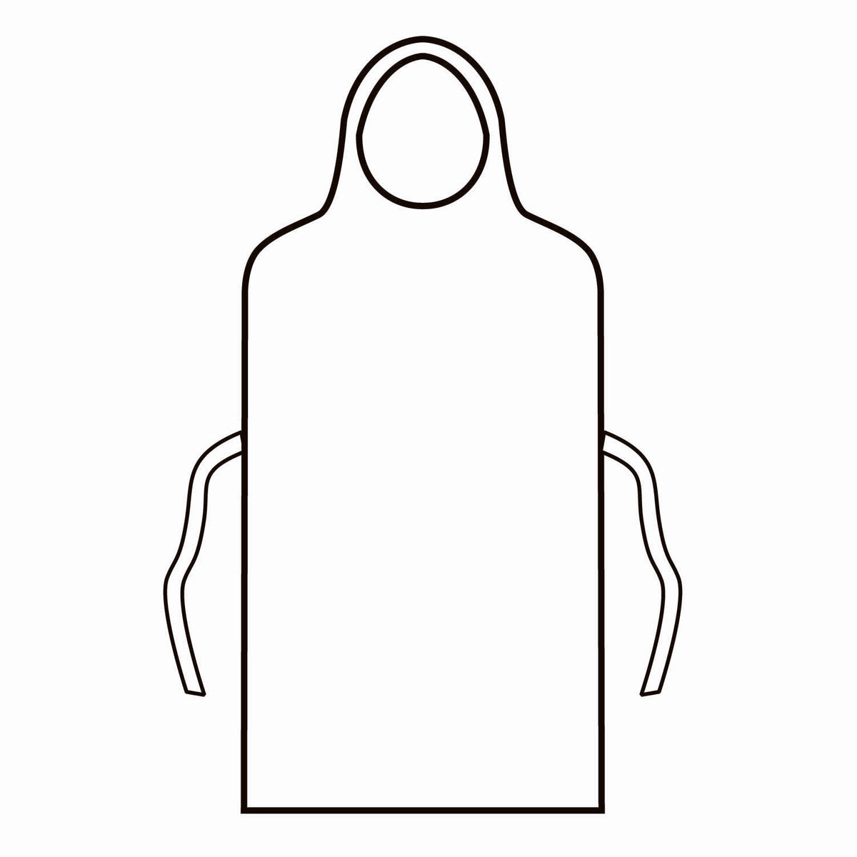 Halyard General Purpose Apron-General Purpose Apron One Size Fits Most Bib Style White Disposable