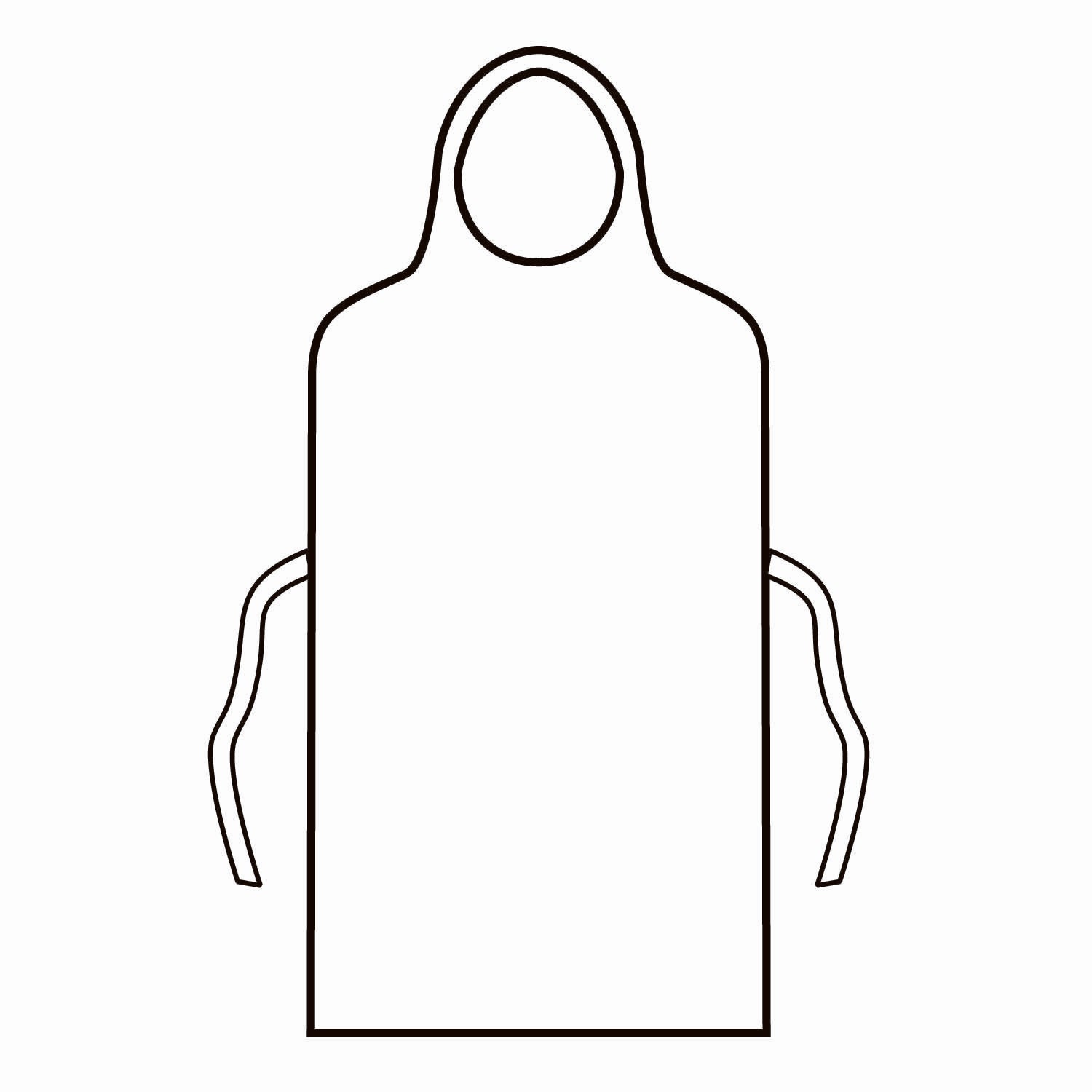 Halyard General Purpose Apron-General Purpose Apron One Size Fits Most Bib Style White Disposable