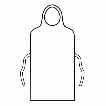 Halyard General Purpose Apron-General Purpose Apron One Size Fits Most Bib Style White Disposable