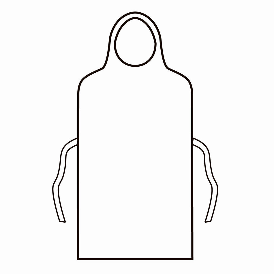 Halyard General Purpose Apron-General Purpose Apron One Size Fits Most Bib Style White Disposable