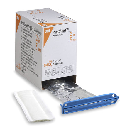 3M Scotchcast Quick Step Double Sided Felt Splint Roll, 2 Inch x 15 Foot-Padded Splint Roll 3M Scotchcast Quick Step Double Sided Felt 2 Inch X 15 Foot Felt / Fiberglass White