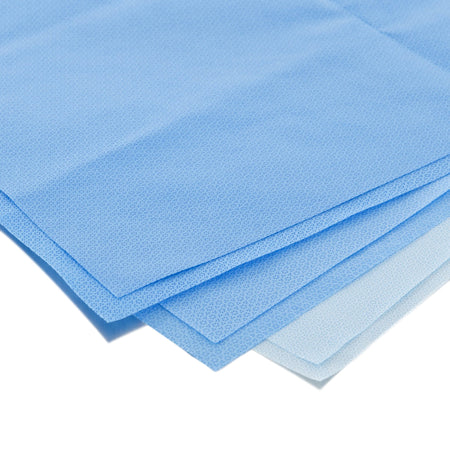 Halyard H100 Sterilization Wrap, 15 x 15 Inch-HALYARD* H100 Sterilization Wrap Light Blue 15 X 15 Inch Single Layer SMS Polypropylene Steam / EO Gas / Hydrogen Peroxide