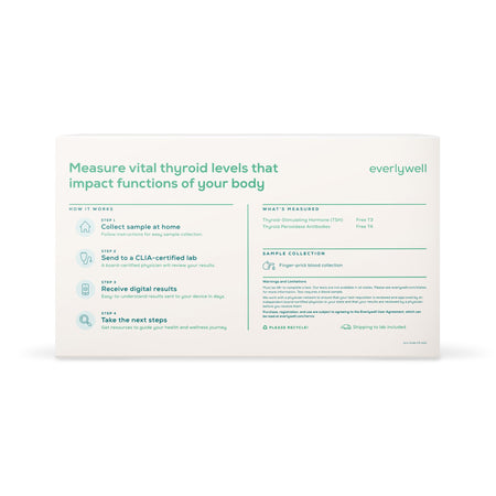 Everlywell Thyroid Test Kit-Blood Collection and Transport Kit Everlywell Collection Card Sterile