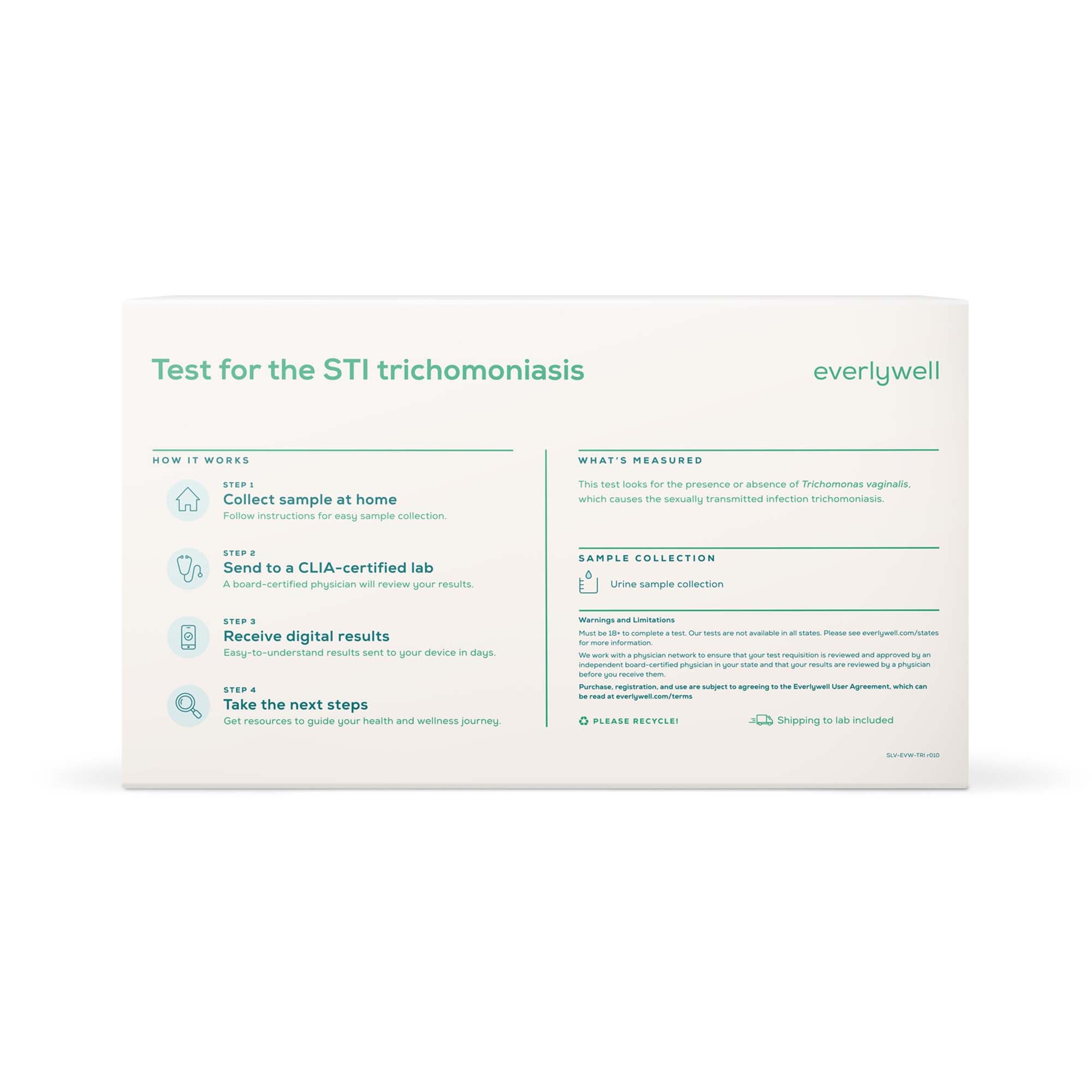 Everlywell Trichomoniasis Test-Urine Specimen Collection Kit Everlywell Plastic Collection Cup / Collection Tube