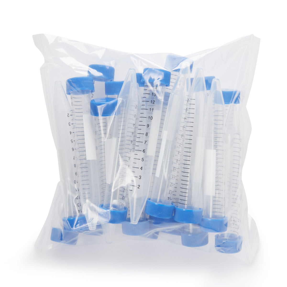 McKesson Centrifuge Tube, 15 mL, 17 x 120 mm, Blue Screw Cap-McKesson Centrifuge Tube Plain 15 mL Screw Cap Polypropylene Tube