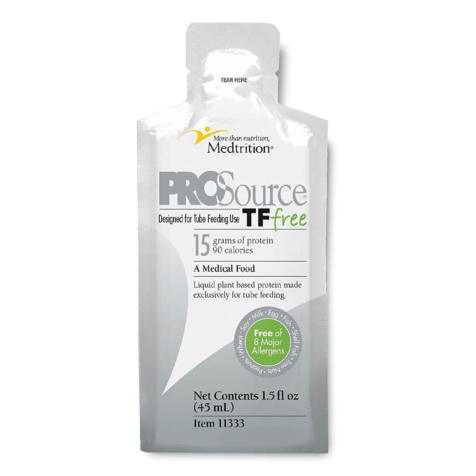 ProSource TF Free Tube Feeding Formula, 1.5-ounce Pouch-Tube Feeding Formula ProSource TF Free Unflavored Liquid 1.5 oz. Pouch