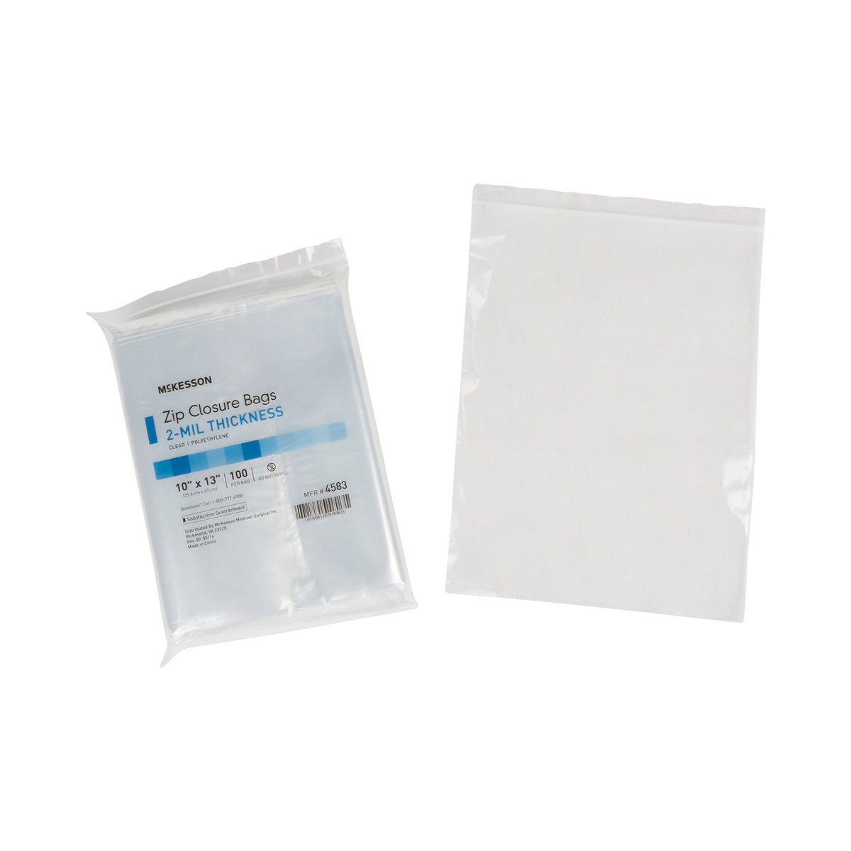 McKesson Zip Closure Bag, 10 X 13 Inches - Housekeeping>Bags>Reclosable Bags - McKesson Brand