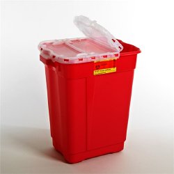 Multi-purpose Sharps Container-Sharps Container BD� Red Base 23-1/2 H X 20 W X 14-3/4 D Inch Vertical Entry 17 Gallon