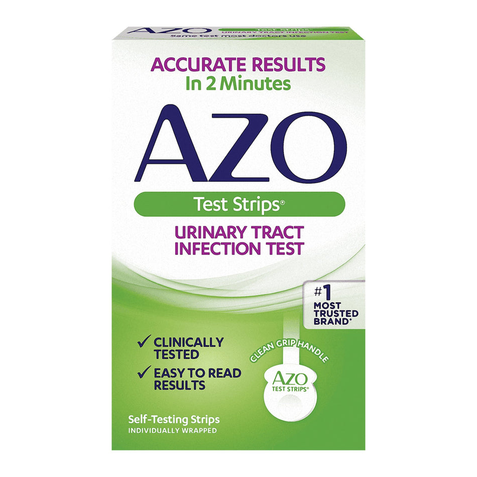 AZO Test Strips Urinary Tract Infection Detection Home Device Urinalysis Test Kit-Urinalysis Test Kit AZO Test Strips Urinary Tract Infection Detection 3 Tests CLIA Waived