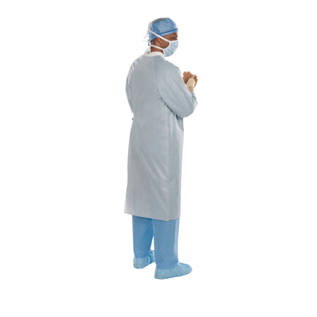 Aero Chrome Surgical Gown with Towel, X-Large / X-Long-Surgical Gown with Towel Aero Chrome X-Large / X-Long Silver Sterile AAMI Level 4 Disposable
