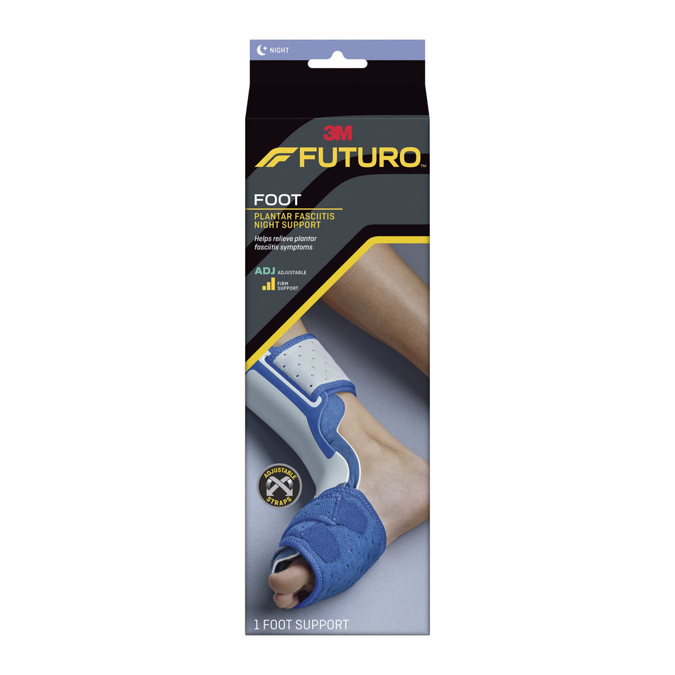 3M Futuro Night Splint, Left or Right Foot, Navy, Adult-Night Splint 3M Futuro One Size Fits Most Hook and Loop Strap Closure Foot