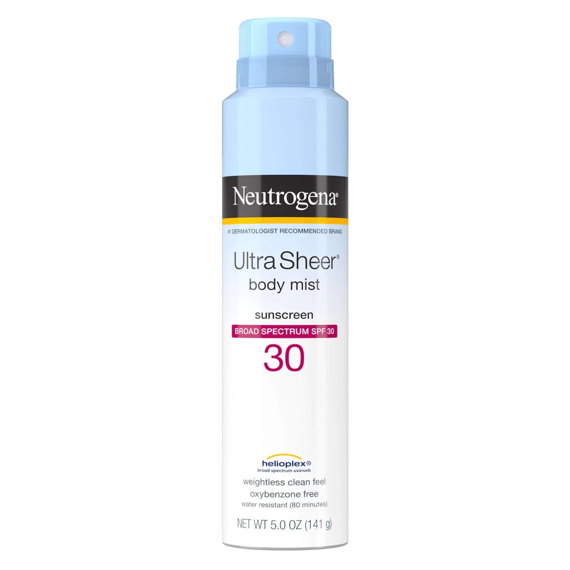 Neutrogena Ultra Sheer Sunscreen Spray, SPF 30-Sunscreen NeutrogenaUltra Sheer Body Mist SPF 30 Liquid 5 oz. Can