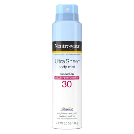 Neutrogena Ultra Sheer Sunscreen Spray, SPF 30-Sunscreen NeutrogenaUltra Sheer Body Mist SPF 30 Liquid 5 oz. Can